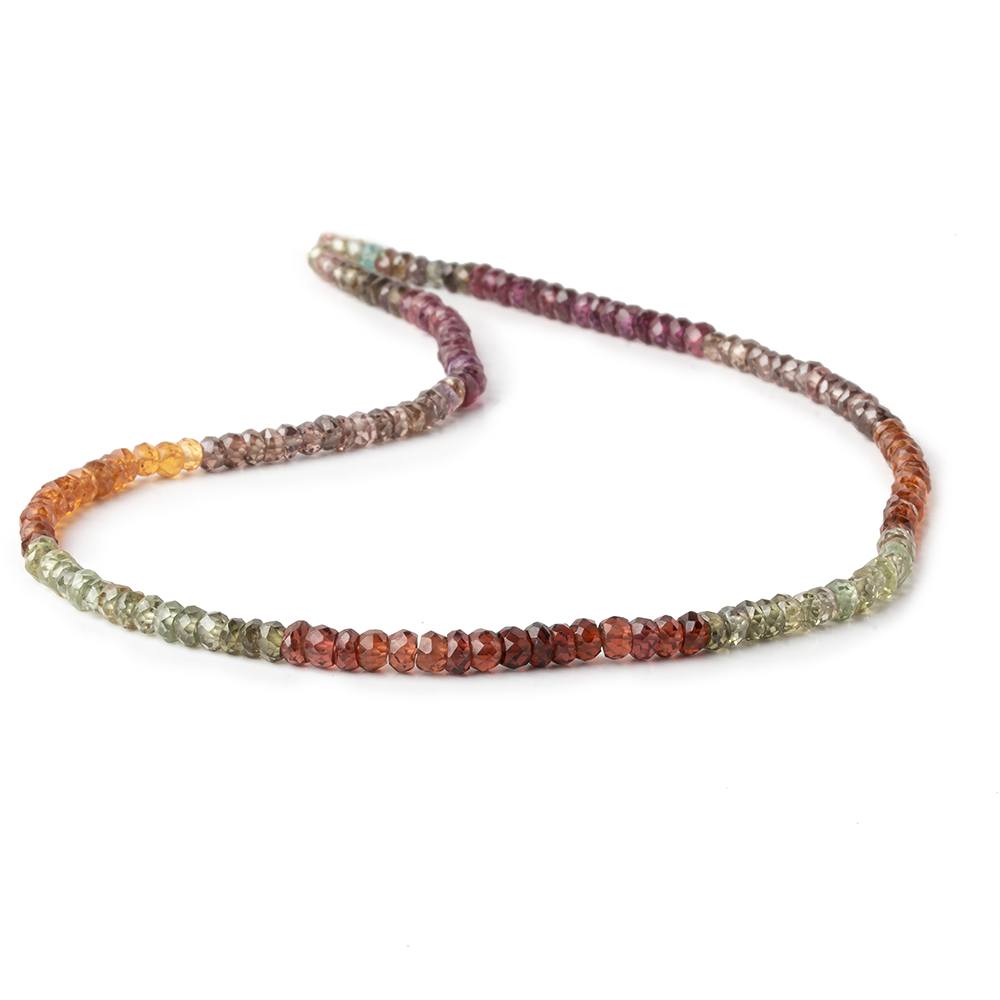 3mm Multi Gemstone Faceted Rondelle Beads 13 inch 150 pieces