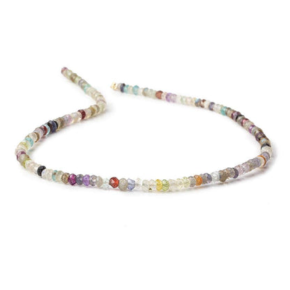 3mm Multi Gemstone Faceted Rondelle Beads 13 inches 72 pieces