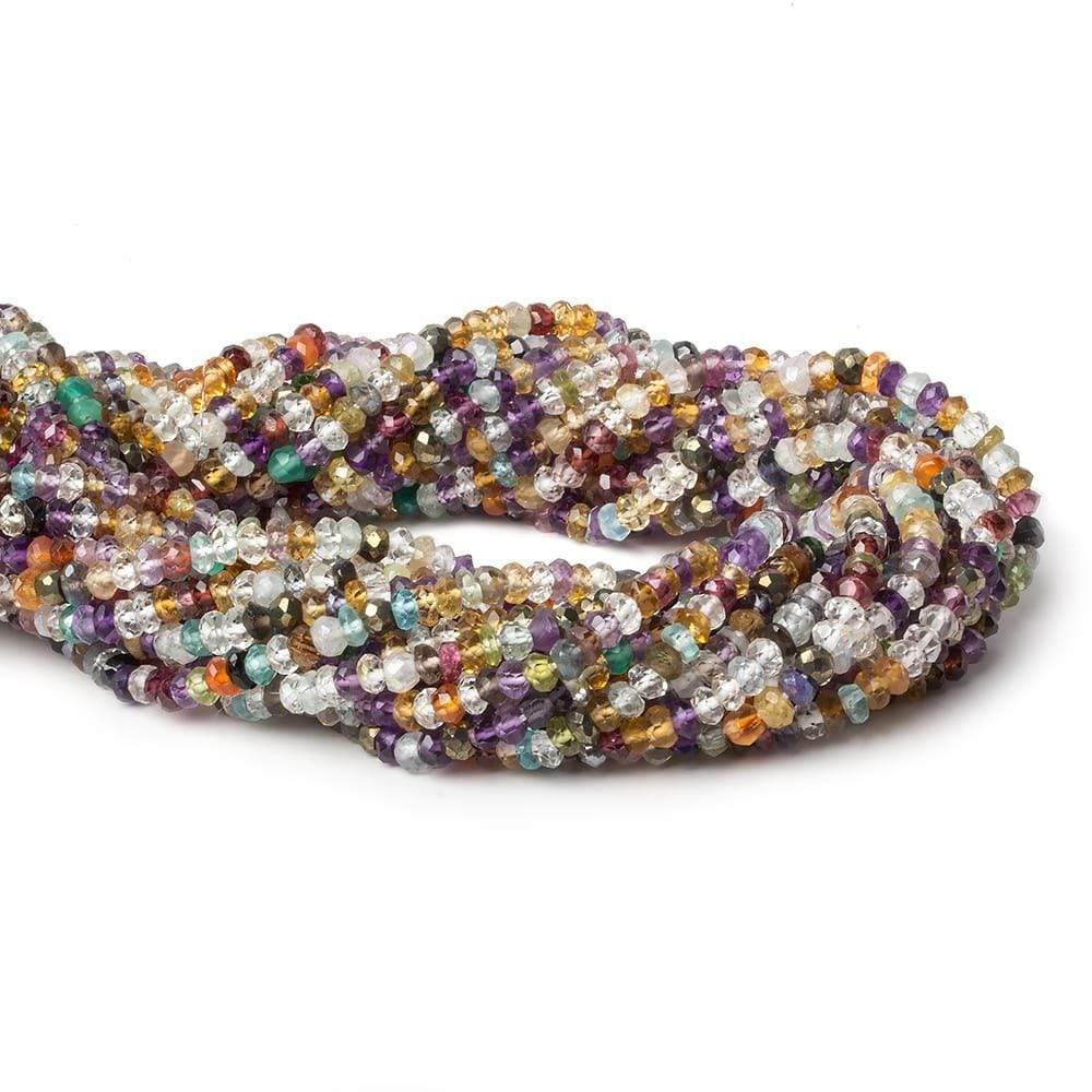 3mm Multi-gemstone Faceted Rondelle beads 14 inch 176 pieces