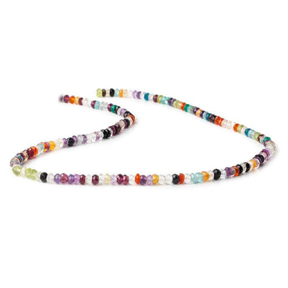 3mm Multi-gemstone Faceted Rondelle Beads 15 inch 170 pieces