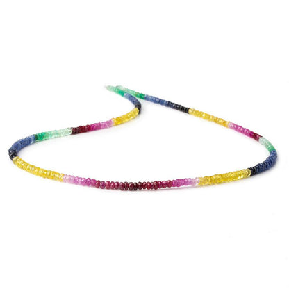 3mm Multi-gemstone Faceted Rondelle Beads 16 inch 256 pieces
