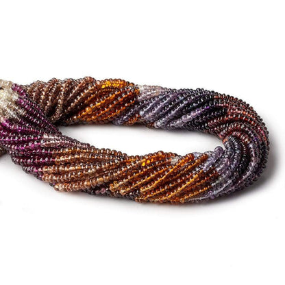 3.5mm Multi Gemstone Plain Rondelle Beads 13.5 inch 160 pieces