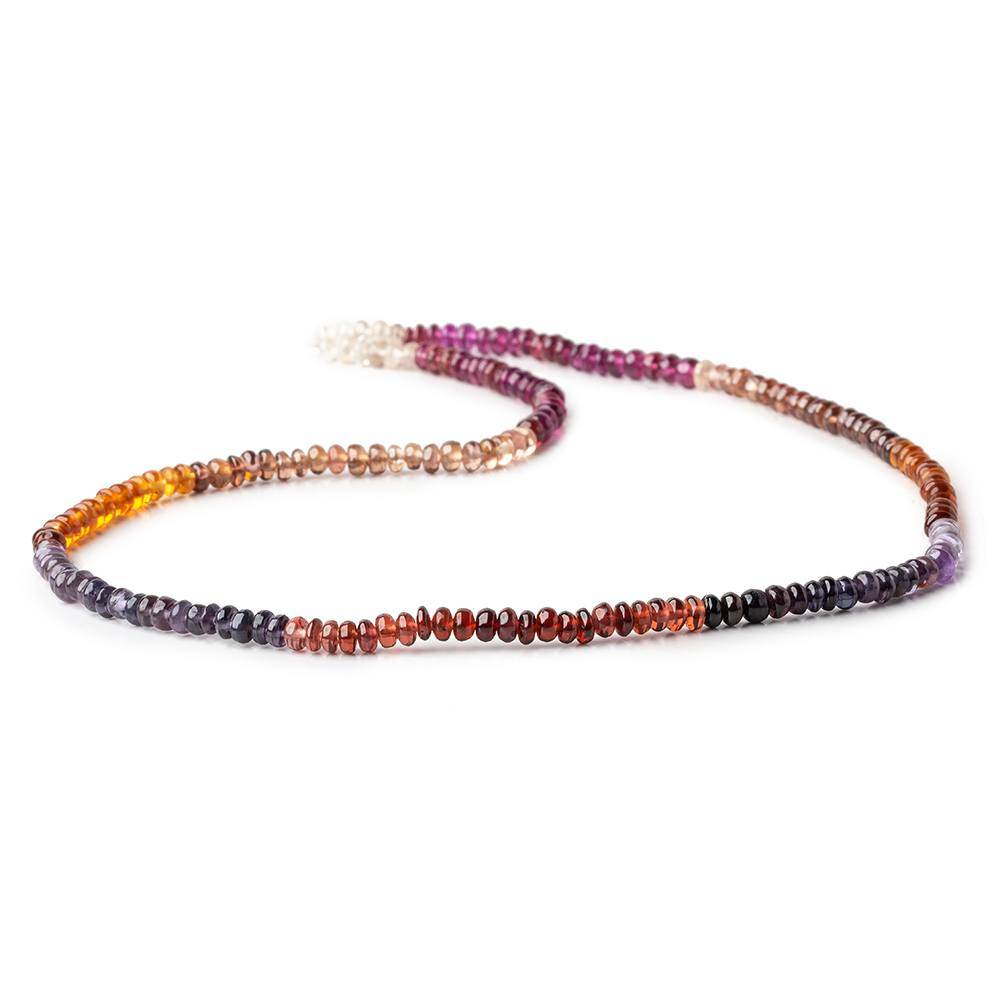 3.5mm Multi Gemstone Plain Rondelle Beads 13.5 inch 160 pieces