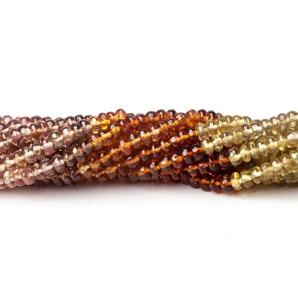3mm Multi-gemstone Plain Rondelle Beads 13.5 inch 185 pieces