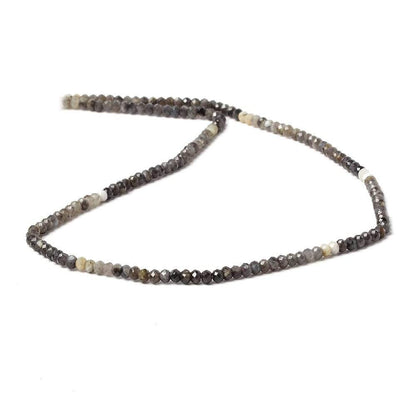 3mm Multi Grey Cream Sapphire Micro Faceted rondelle beads 13 inch 160 pcs