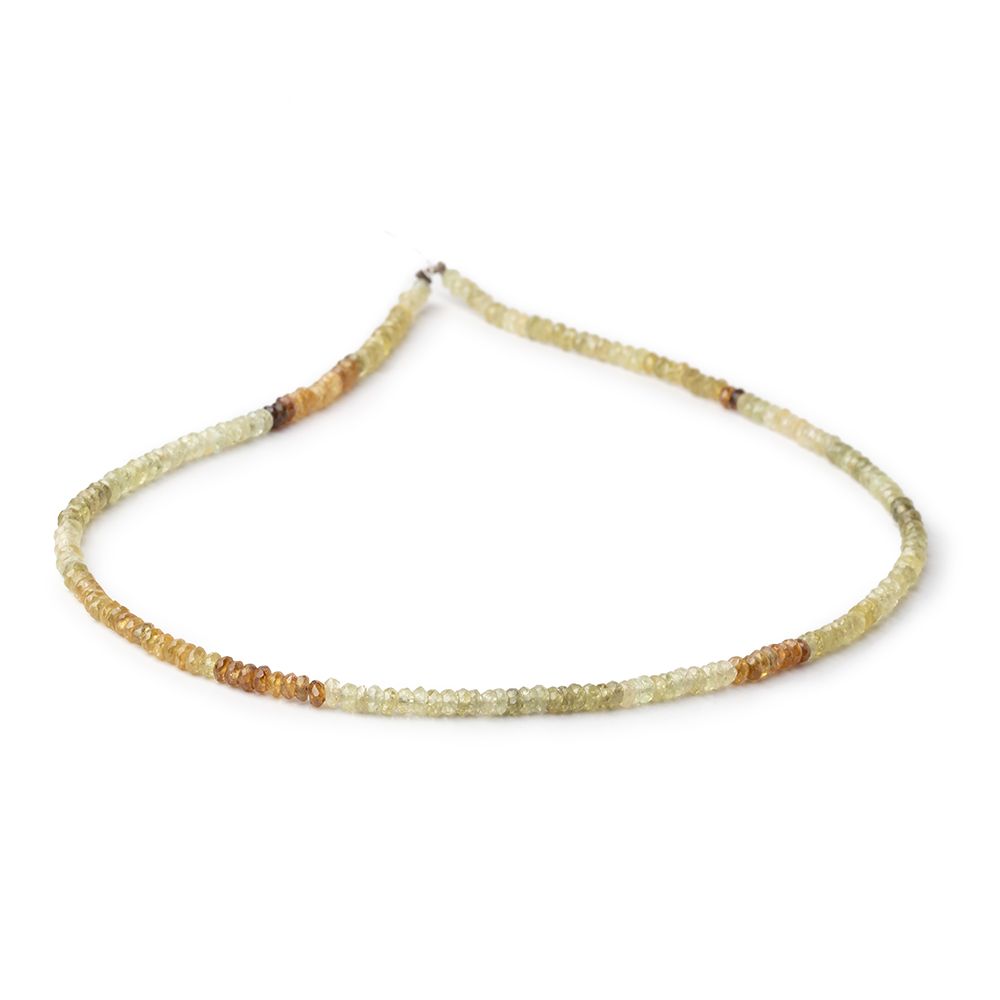 3mm Multi-tonal Grossular Garnet Faceted Rondelle Beads 13 inch 175 pieces