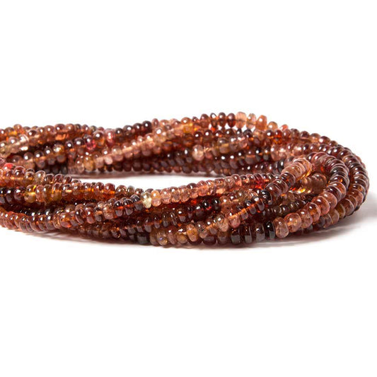 3mm MultiColor Spinel plain rondelle Beads 16 inch 220 pieces