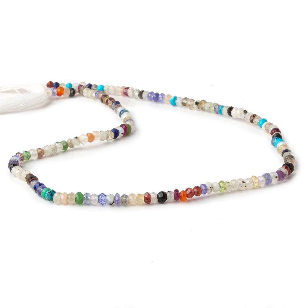3mm MultiGemstone Faceted Rondelle Beads 13 inch 155 pieces