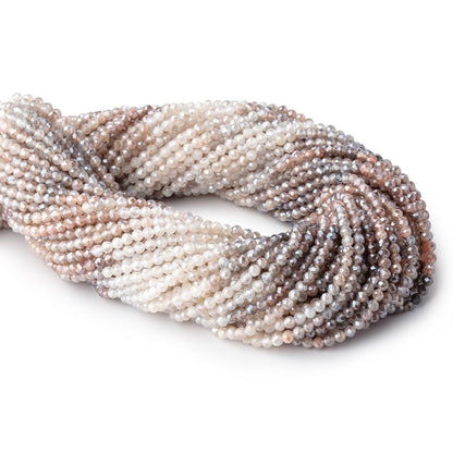 3mm Mystic Multi Color Moonstone Micro Faceted Rounds 12.5 inch 115 beads AA
