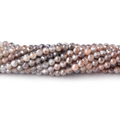 3mm Mystic Multi Color Moonstone Micro Faceted Rounds 12.5 inch 115 beads AA
