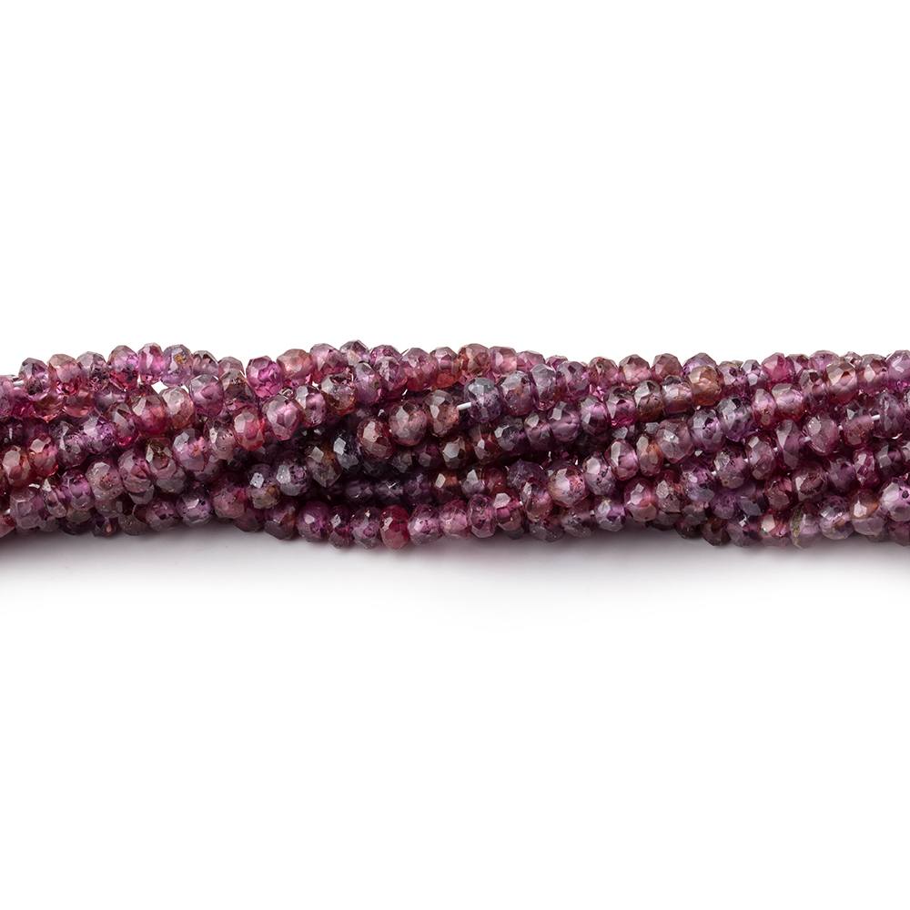 3mm Ombré Plum Sapphire Faceted Rondelle Beads 16 inch 196 pieces