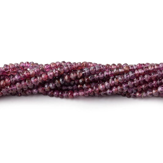 3mm Ombré Plum Sapphire Faceted Rondelle Beads 16 inch 196 pieces