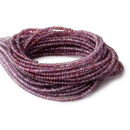 3mm Ombré Plum Sapphire Faceted Rondelle Beads 16 inch 196 pieces