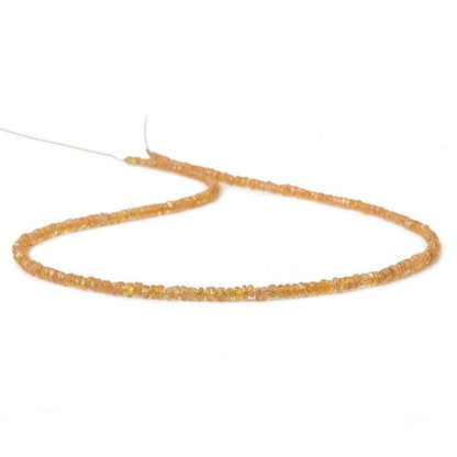 3mm Orangey Yellow Sapphire faceted rondelles 16 inch 250 pieces A