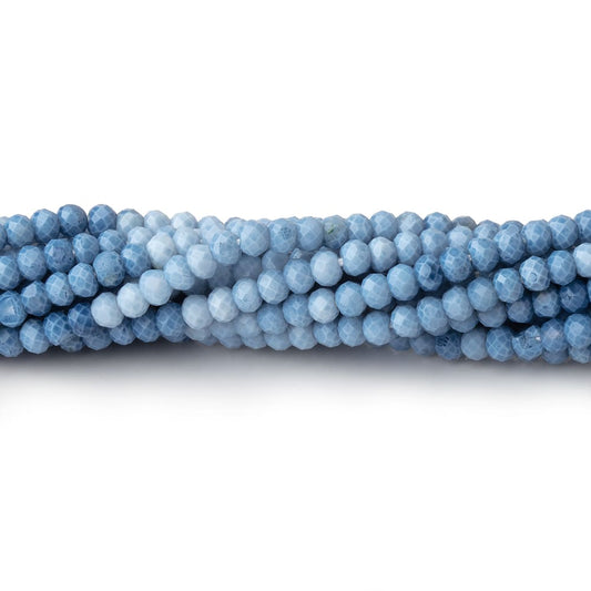 3mm Owyhee Blue Opal Micro Faceted Rondelle Beads 12.5 inch 132 pieces