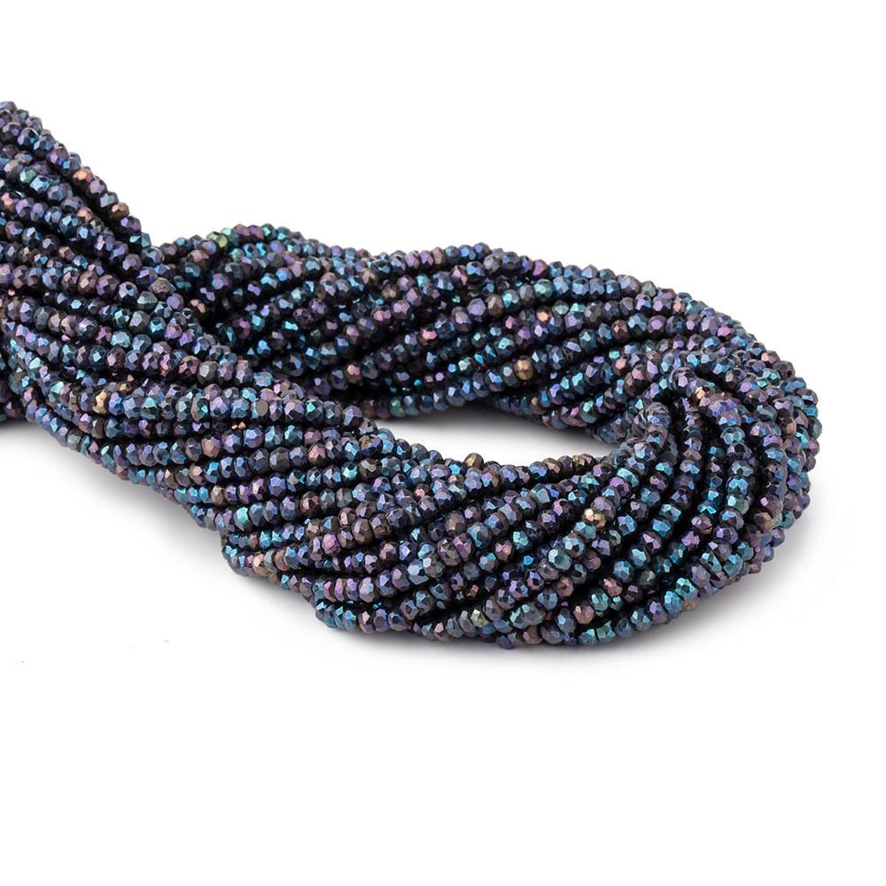 3mm Peacock Mystic Spinel Faceted Rondelle Beads 13 inch 150 pieces