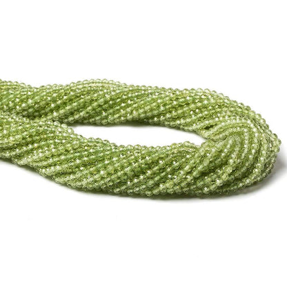 3mm Peridot Micro-faceted Rondelles 12.5 inches 132 beads