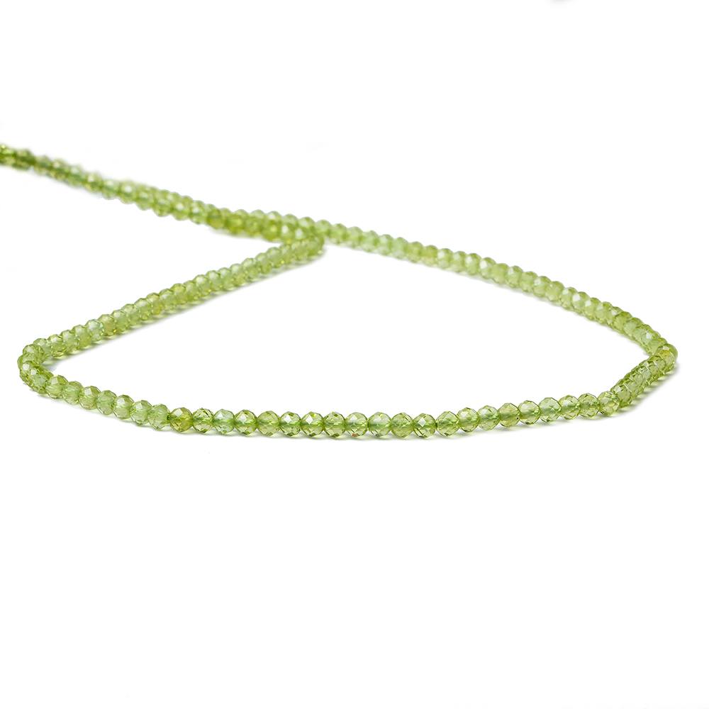 3mm Peridot Micro-faceted Rondelles 12.5 inches 132 beads