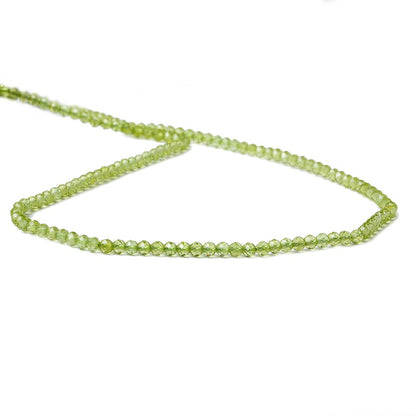 3mm Peridot Micro-faceted Rondelles 12.5 inches 132 beads