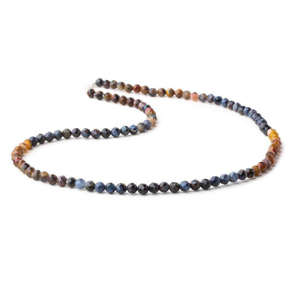 3mm Pietersite MicroFaceted Rounds 12 inch 98 beads A