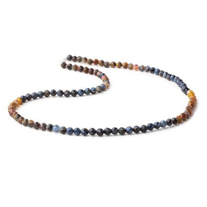 3mm Pietersite MicroFaceted Rounds 12 inch 98 beads A