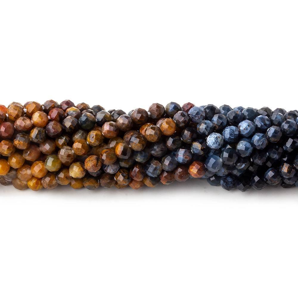 3mm Pietersite MicroFaceted Rounds 12 inch 98 beads A