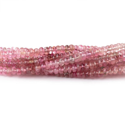3mm Pink Afghani Tourmaline Plain Rondelles 16 inch 215 Beads