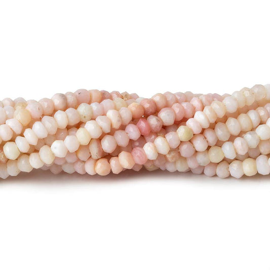 3mm Pink Peruvian Opal Faceted Rondelle Beads 13 inch 155 pieces