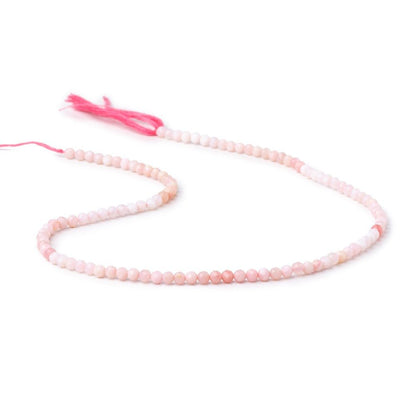 3mm Pink Peruvian Opal Micro Faceted Round Beads 12.5 inch 108 pieces