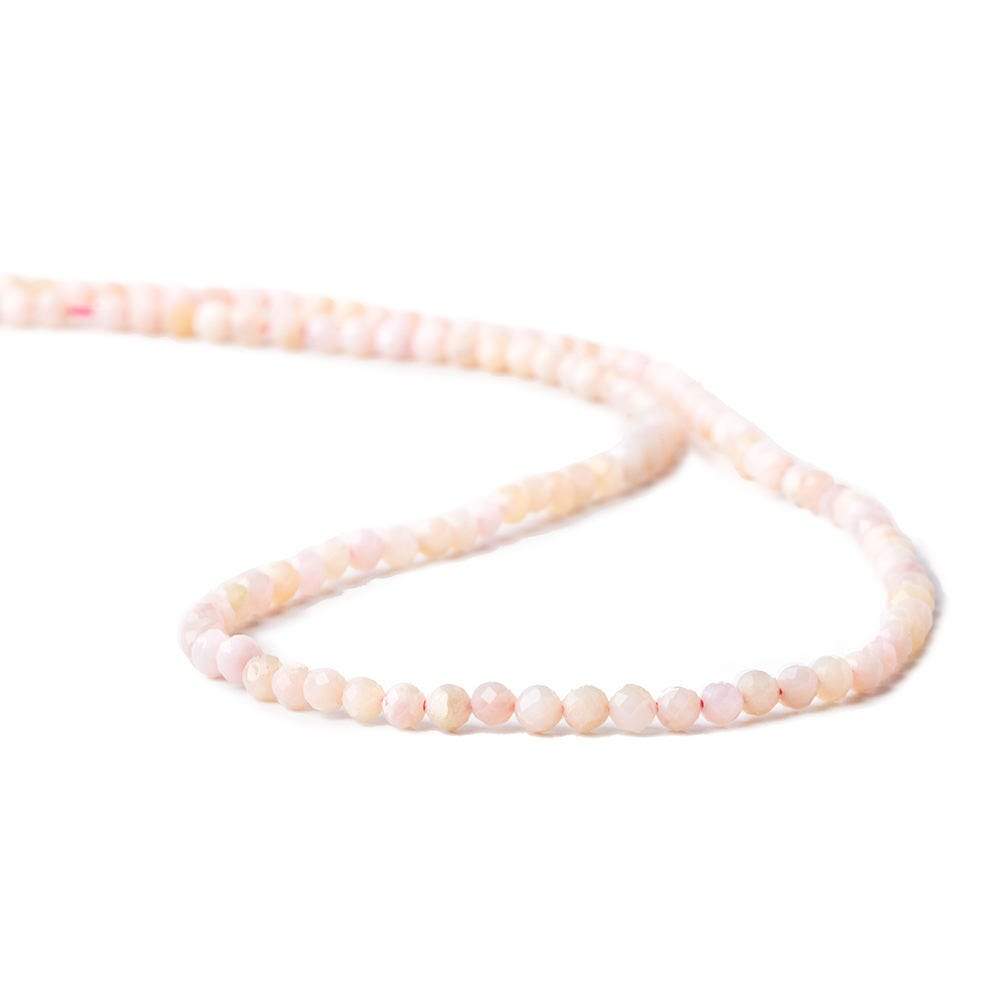 3mm Pink Peruvian Opal microfaceted rondelle beads 13 inch 115 pieces