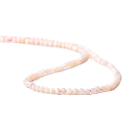 3mm Pink Peruvian Opal microfaceted rondelle beads 13 inch 115 pieces