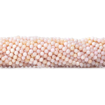 3mm Pink Peruvian Opal microfaceted rondelle beads 13 inch 115 pieces