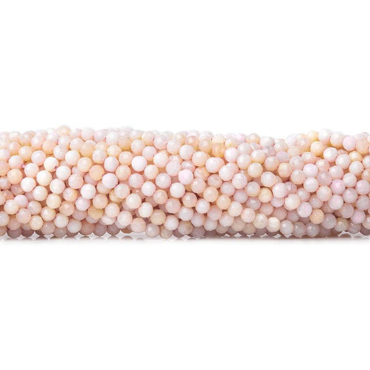 3mm Pink Peruvian Opal microfaceted rondelle beads 13 inch 115 pieces