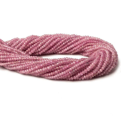 2.5mm Pink Sapphire Micro Faceted Rondelle Beads 13 inch 181 pieces AA