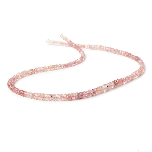 3mm Pink Tourmaline Faceted Rondelle Beads 16 inch 166 pcs AA Grade