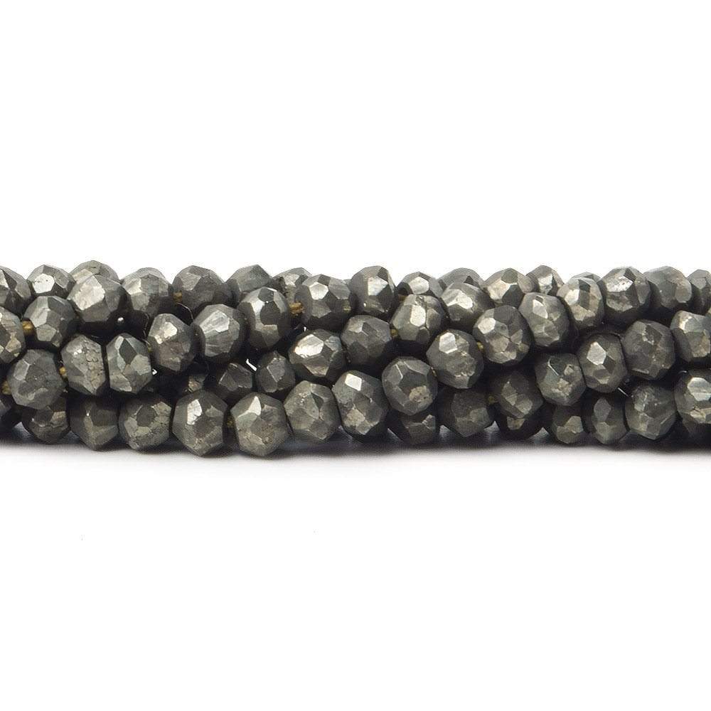 3mm Pyrite Beads Faceted Rondelle 13 inch 140pcs