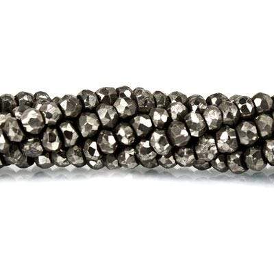 3mm Pyrite Beads Faceted Rondelle 13 inch 140pcs