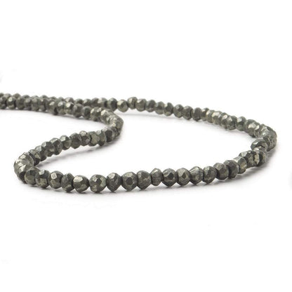3mm Pyrite Beads Faceted Rondelle 13 inch 140pcs
