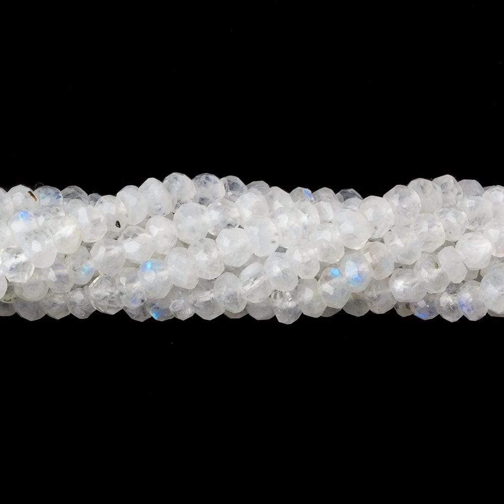 3mm Rainbow Moonstone faceted rondelle beads 13 inch 115 pieces