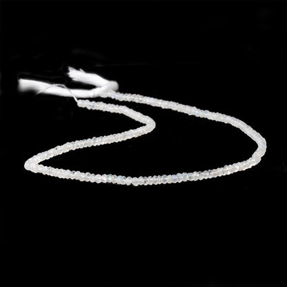 3mm Rainbow Moonstone Faceted Rondelle Beads 13.5 inches 174 pieces
