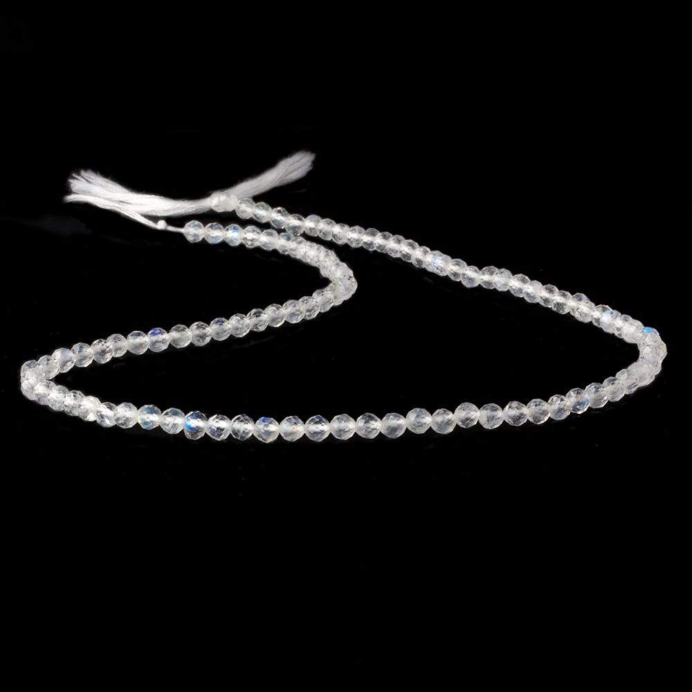 3mm Rainbow Moonstone micro faceted rounds 12.5 inch 100 pieces  AAA