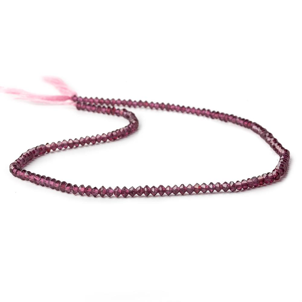3mm Rhodolite Garrnet micro faceted disc rondelle beads 12.5 inch 155 pieces AAA