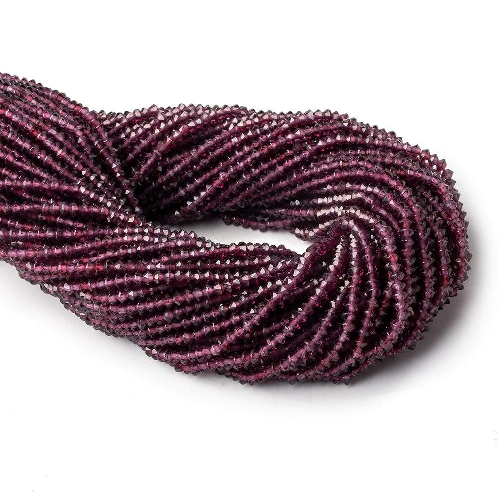 3mm Rhodolite Garrnet micro faceted disc rondelle beads 12.5 inch 155 pieces AAA
