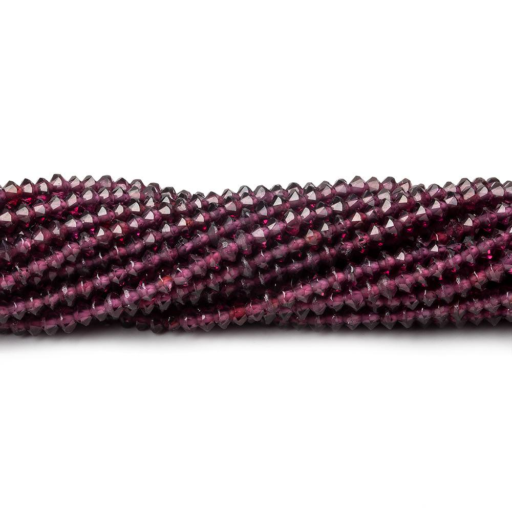 3mm Rhodolite Garrnet micro faceted disc rondelle beads 12.5 inch 155 pieces AAA