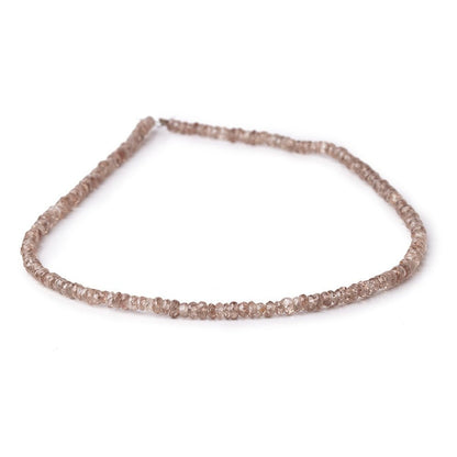 3mm Rose and Champagne Zircon faceted rondelles 13.5 inches 206 Beads