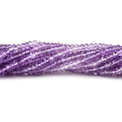 3mm Shaded Amethyst Faceted Rondelle Beads 13.5 inch 186 pieces