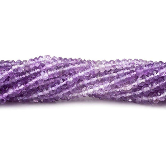 3mm Shaded Amethyst Faceted Rondelle Beads 13.5 inch 186 pieces