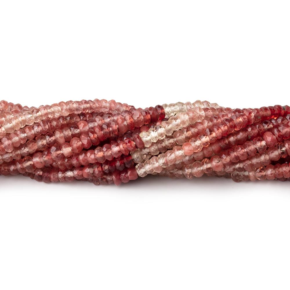 3mm Shaded Andesine Faceted Rondelle Beads 12.5 inch 178 pieces
