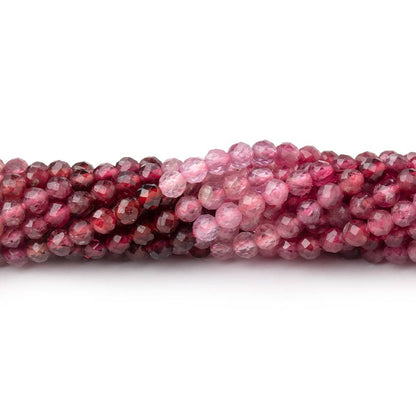 3mm Shaded Magenta Spinel Micro Faceted Round Beads 12.5 inch 96 pieces AA
