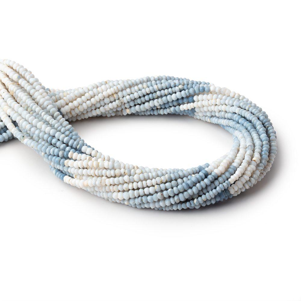 3mm Shaded Owyhee Denim Opal Faceted Rondelle Beads 13 inch 160 pieces